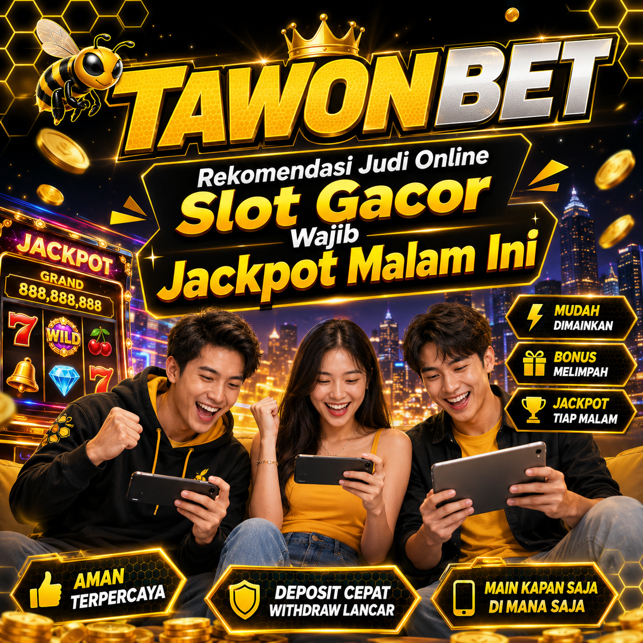 TAWONBET | Rekomendasi Judi Online Slot Gacor Wajib Jackpot Malam Ini